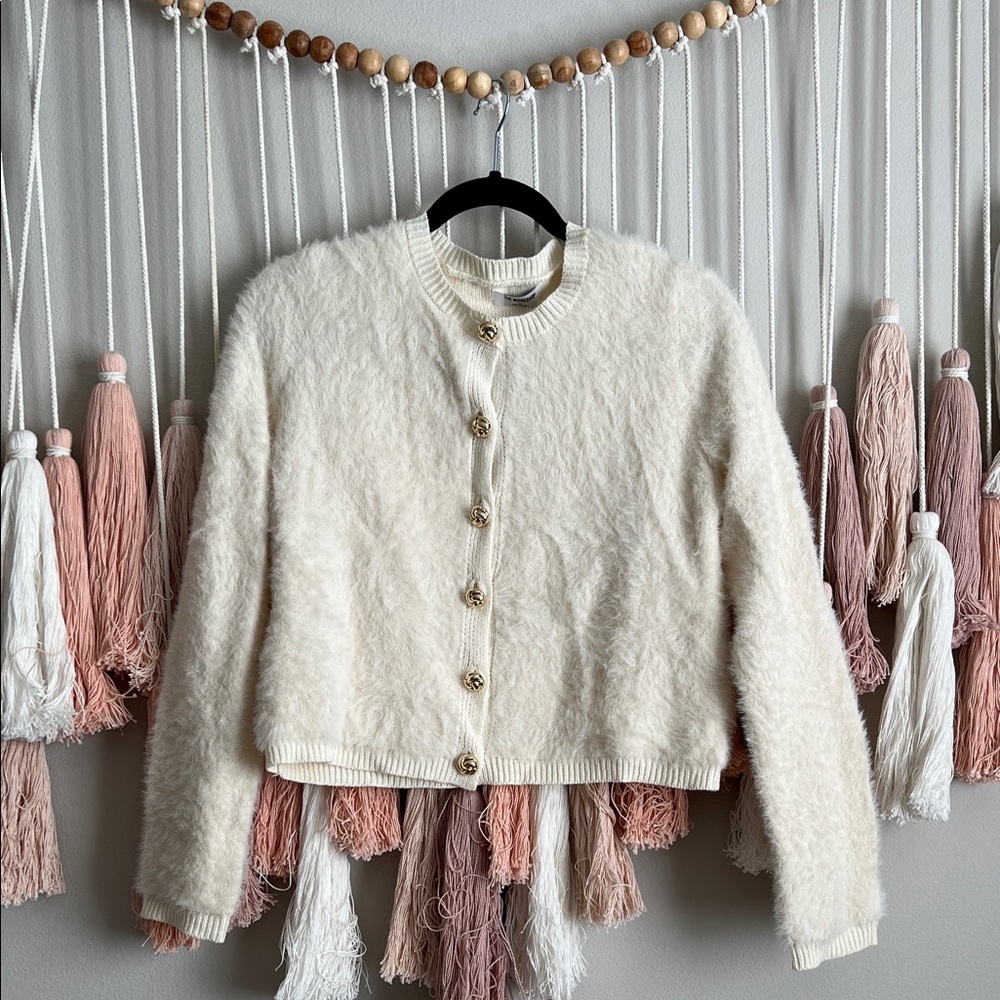 The Workshop Cozy Cream Cardigan NWT size M